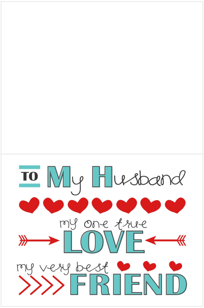 10 Best Printable Valentine Cards For Husband Printablee