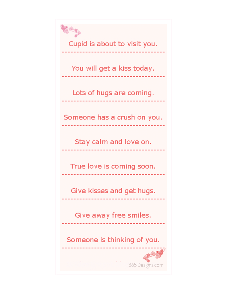 365 Designs Foam Fortune Cookie Valentines