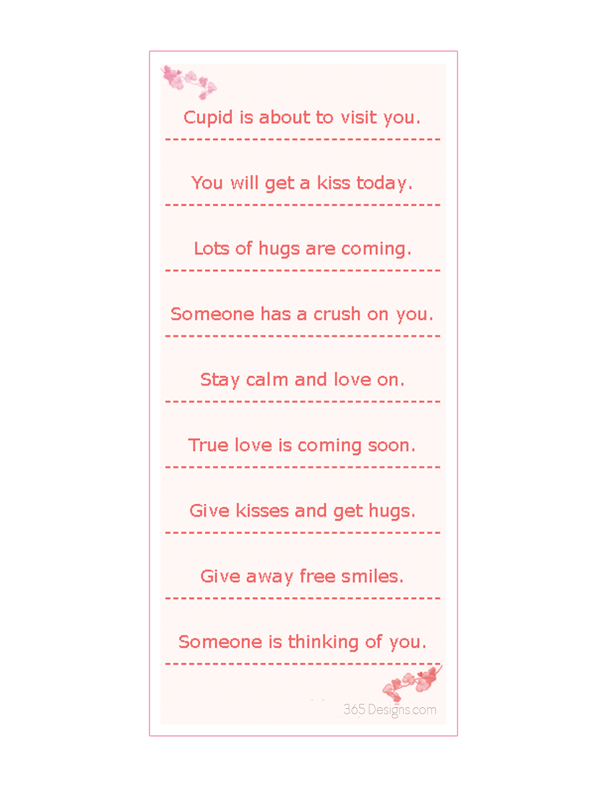 365 Designs Foam Fortune Cookie Valentines