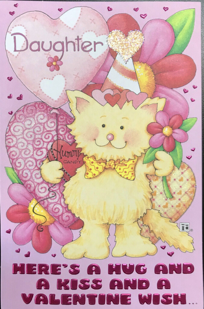 A Hug A Kiss And A Wish Daughter Valentine s Day Card Happy 