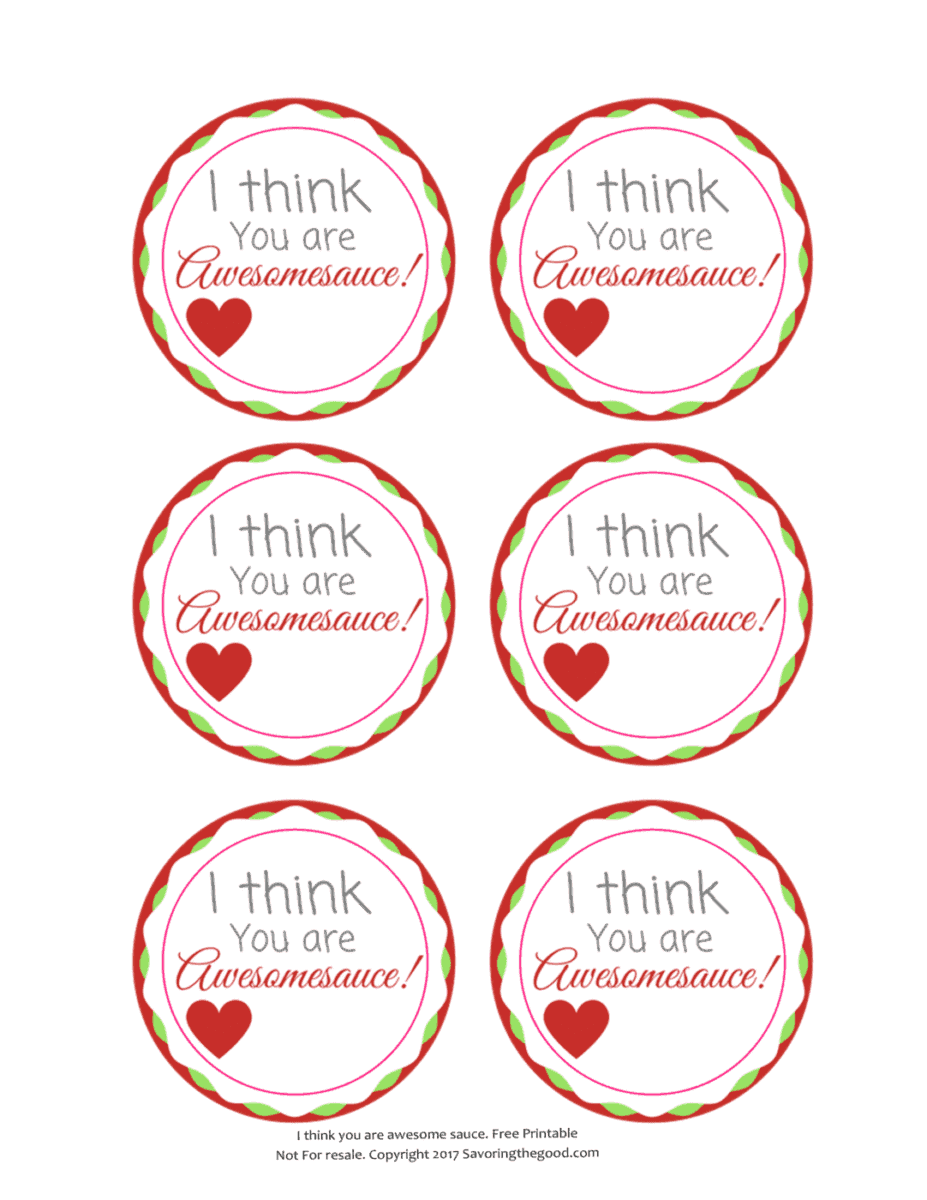 Applesauce Cup Valentine With Free Printable Savoring The Good