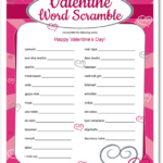 Christian Valentine Party Games Valentine Word Scramble Valentines