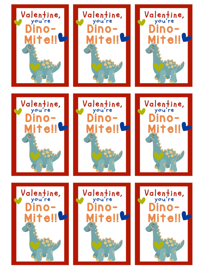 DinosaurValentineFull jpg 2 550 3 300 Pixels Valentine Crafts For 