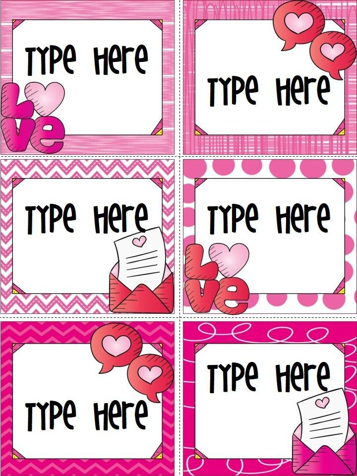 Editable Valentines Day Gift Tags From Teacher To Students Name Tags 