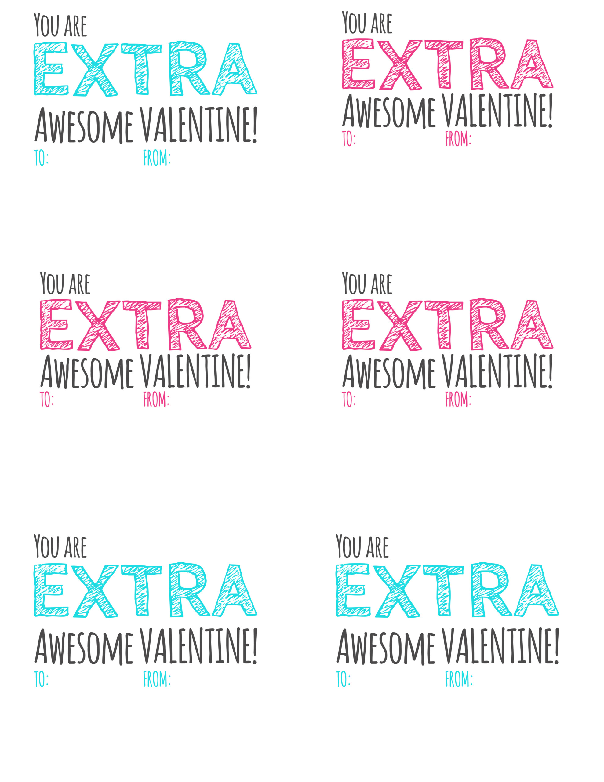 Extra Awesome Valentine Free Printable The Crafting Chicks