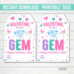 Gem Valentine Tag You Are A Gem Valentine s Day Pop Tag Printable