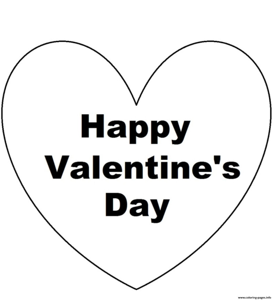 Heart Of Happy Valentines Day S1810 Coloring Page Printable
