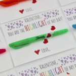 Highlighter Valentine Card With Free Printable Smashed Peas Carrots
