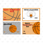 Kids Valentines Day Cards Print Your Own Basketball