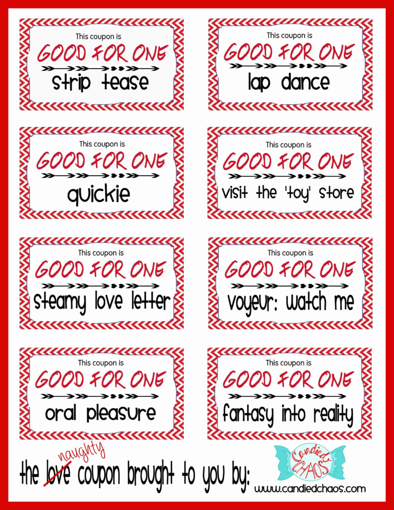 Love and A Little Bit Naughty Coupon Book Valentines Gift Naughty 