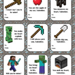 Minecraft Printable Valentine s Day Cards