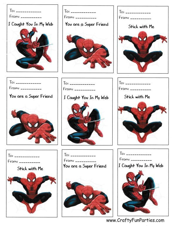 Printable Spiderman Valentines Valentines Printables Free Valentines 
