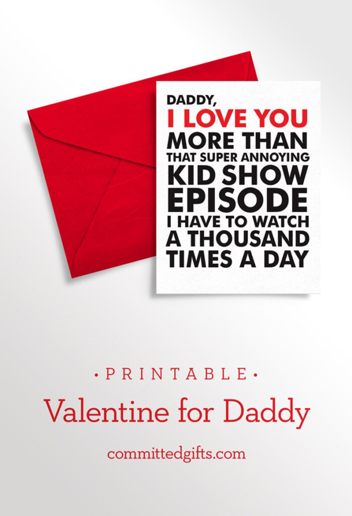 Printable Valentine Kid Card For Daddy Funny Love Note For Etsy