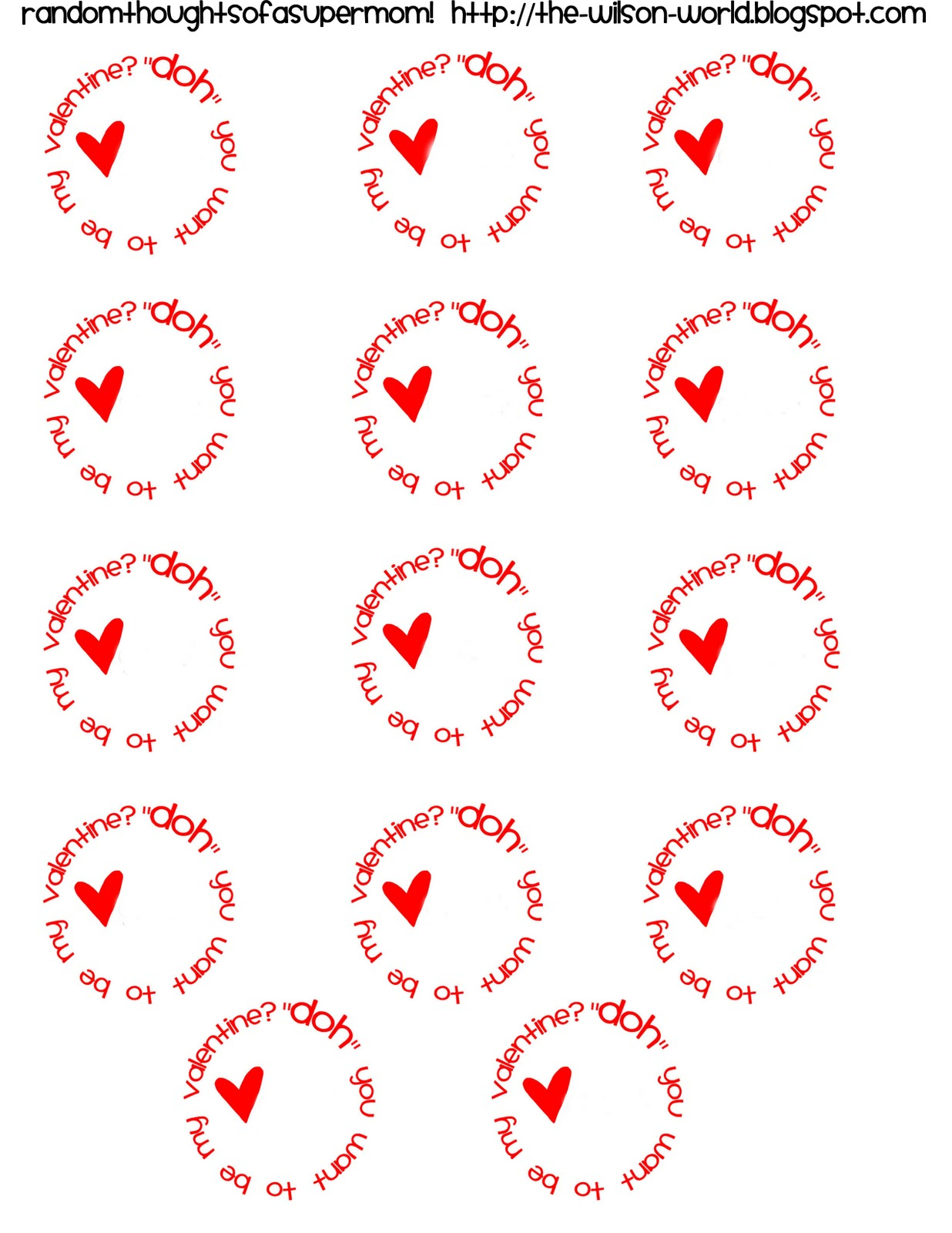 Random Thoughts Of A SUPERMOM Play Doh Valentines With Printable Labels