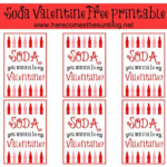 Soda Valentine Free Printable Free Printables Valentines Printables