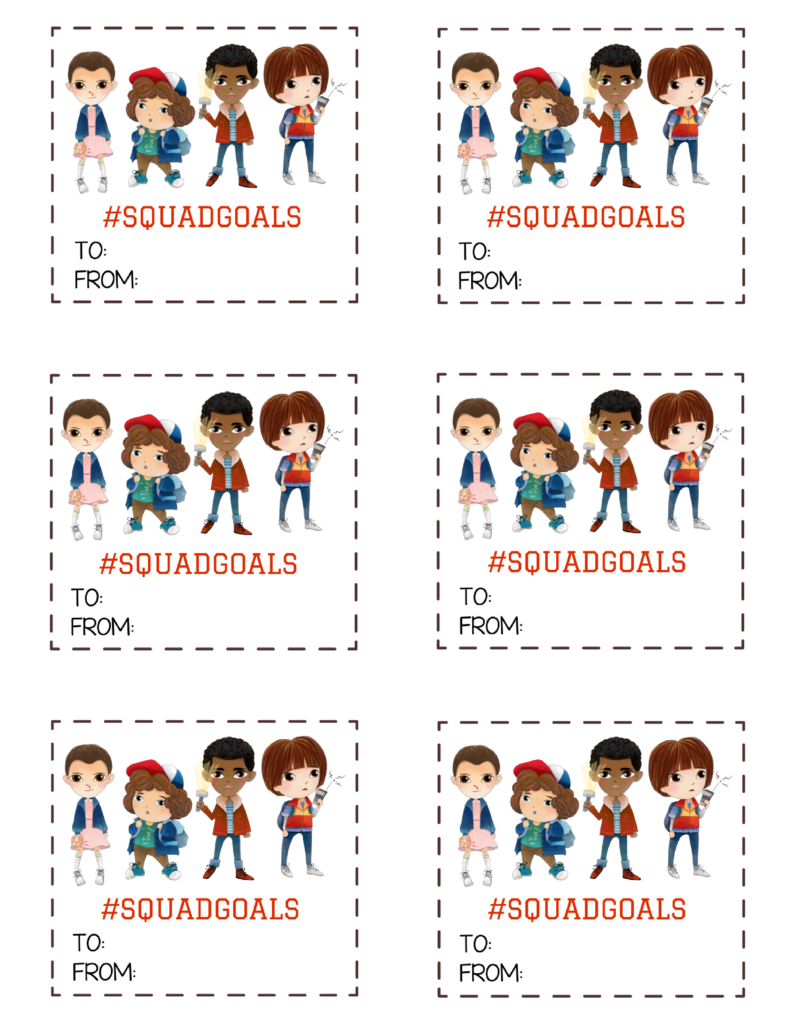 Stranger Things Printable Valentines Cards Slap Dash Mom