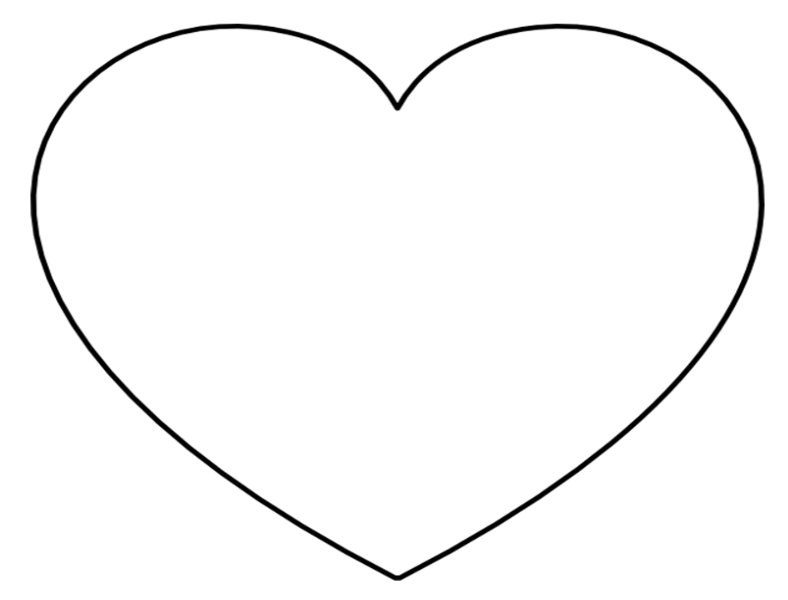 Super Sized Heart Outline Extra Large Printable Template Printable 