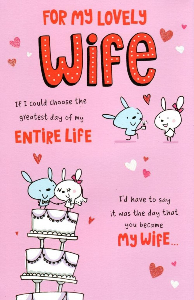 To My Lovely Wife Valentine s Day Greeting Card Cards Love Kates