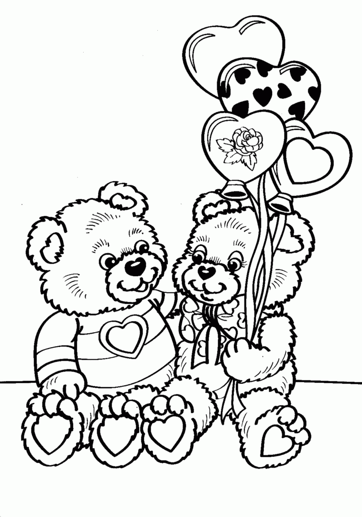 Printable Valentines Colouring Pages