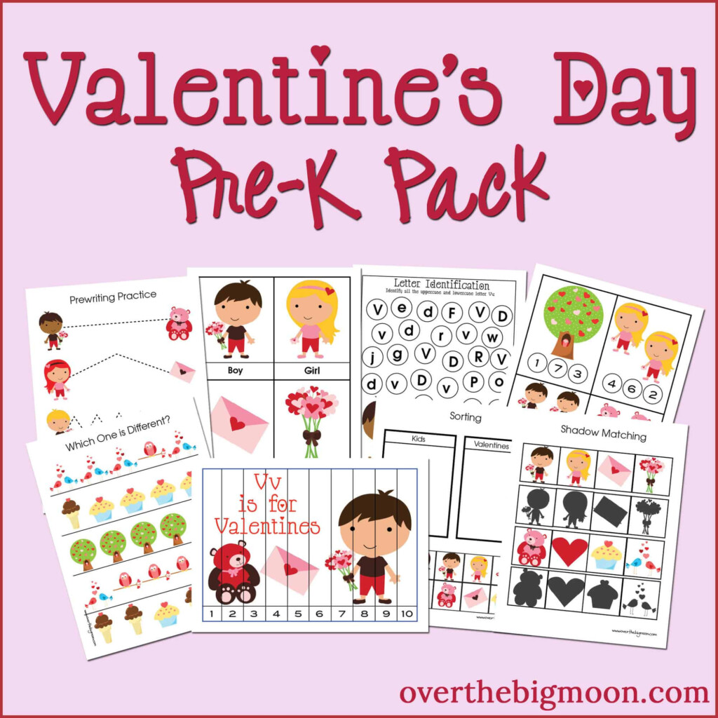 Valentine s Day Pre K Pack Over The Big Moon