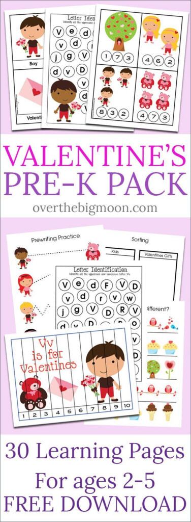 Valentine s Day Pre K Pack Over The Big Moon Montessori Math 