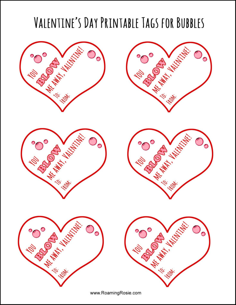 Printable Valentine Tags For Students PrintableValentine