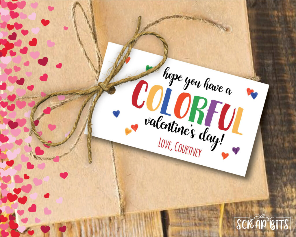 10 Hope You Have A Colorful Valentine s Day Tags Etsy