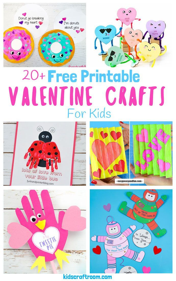 20 Free Printable Valentine Crafts For Kids