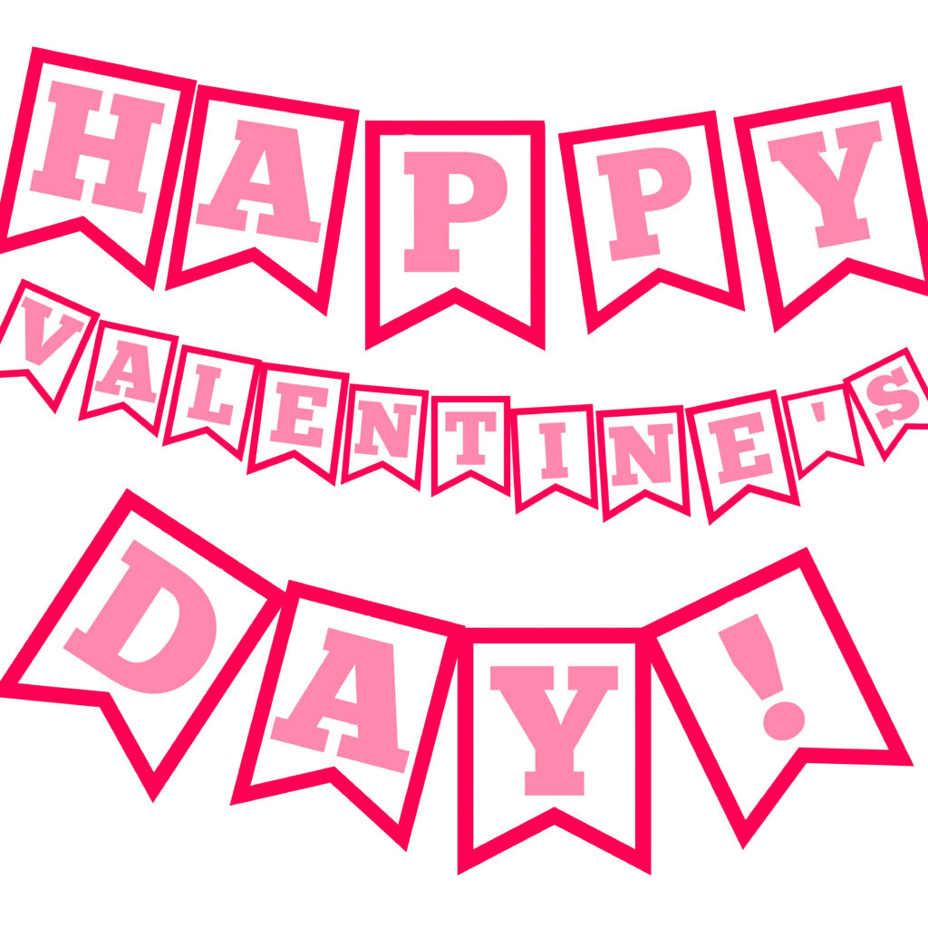 4 Easy DIY Valentine s Day Printable Banners Free The Peculiar 