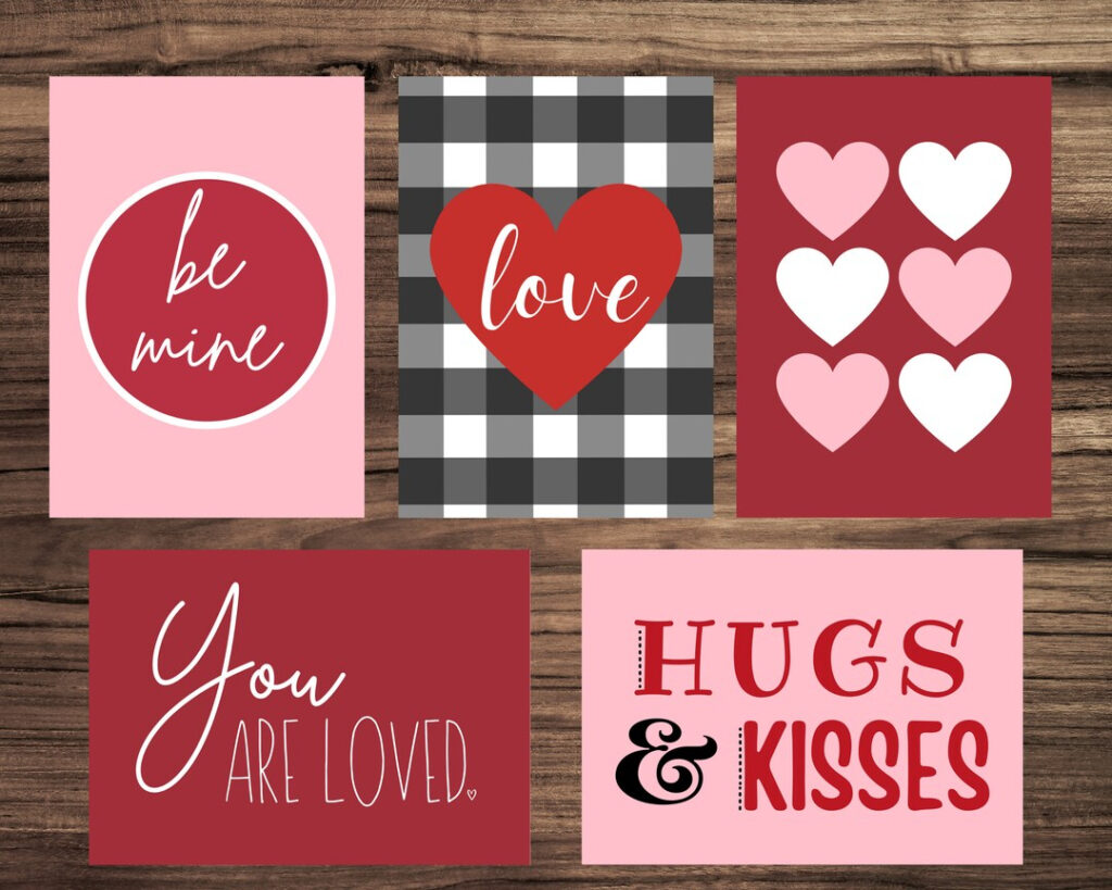 4x6 Valentines Day Digital Download Bundle Instant Printable Download 