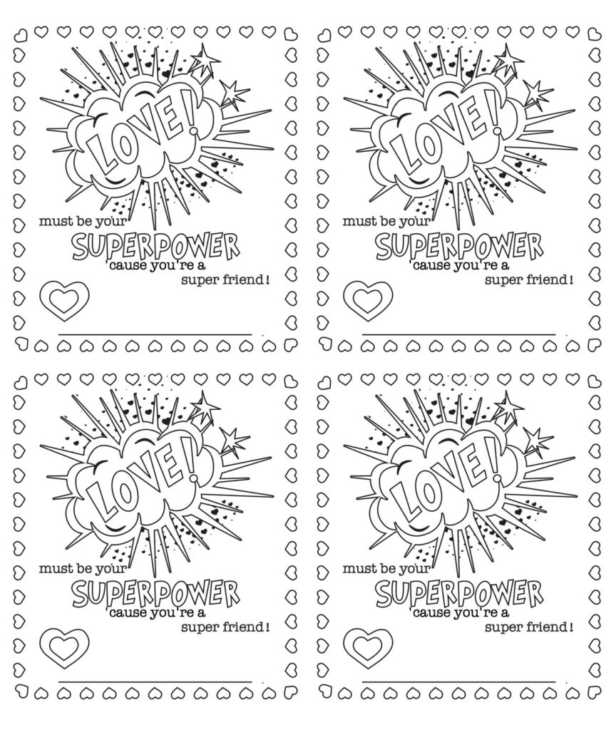 6 Free Printable Color your own Valentines That Make The Perfect Party 