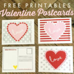 Adorable Valentine Postcards Free Printables Tatertots And Jello