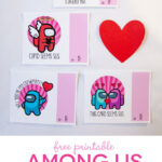 Among Us Valentine Free Printables Frog Prince Paperie