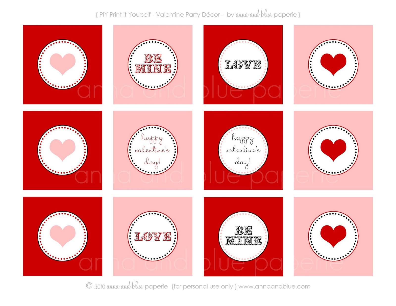 Anna And Blue Paperie Free Printable I Heart You Valentine s Day