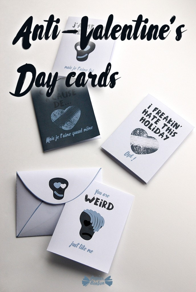 Anti valentine s Day Card Printable Papier Bonbon