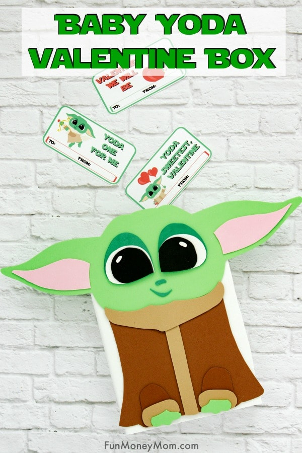 Baby Yoda Valentine Box with Free Printable Template Fun Money Mom