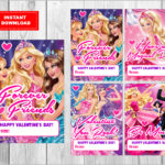 Barbie Valentine s Day Cards Instant Download Printable Barbie