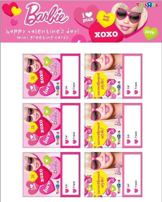  Barbie Valentines Just Click And Print Girls Party Themes I m A 
