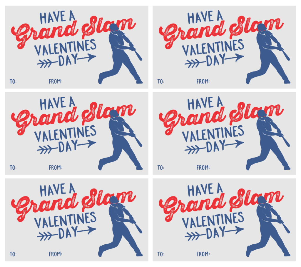 Baseball Valentine s Day Cards 10 Free PDF Printables Printablee