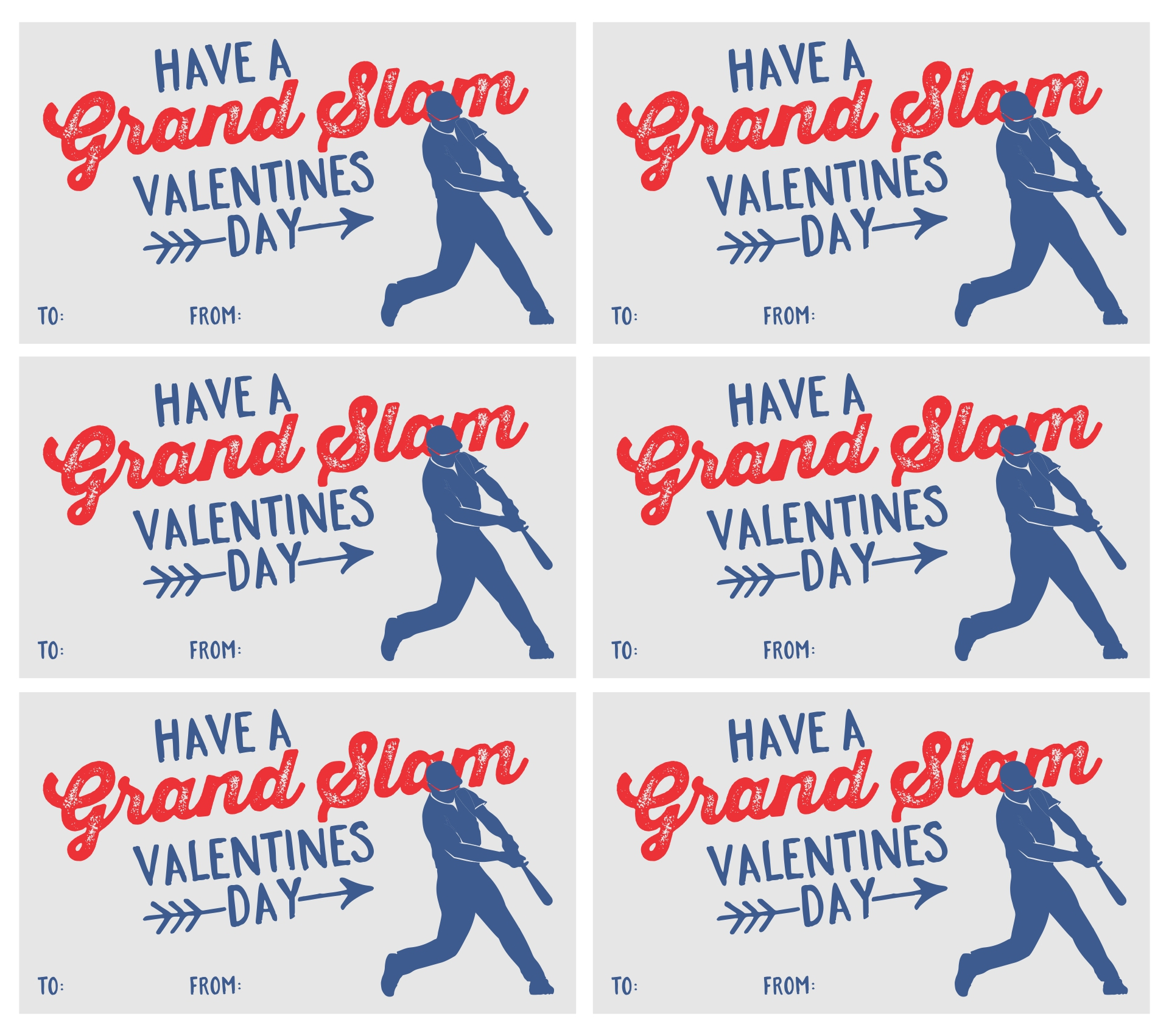 Baseball Valentine s Day Cards 10 Free PDF Printables Printablee