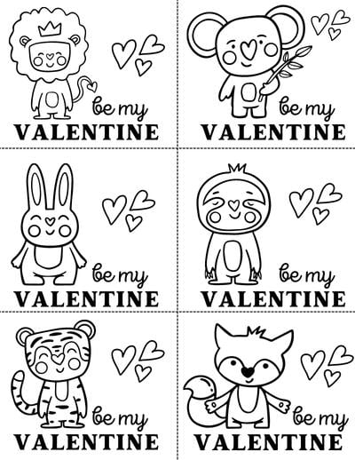 Black And White Valentines Day Cards For Kids