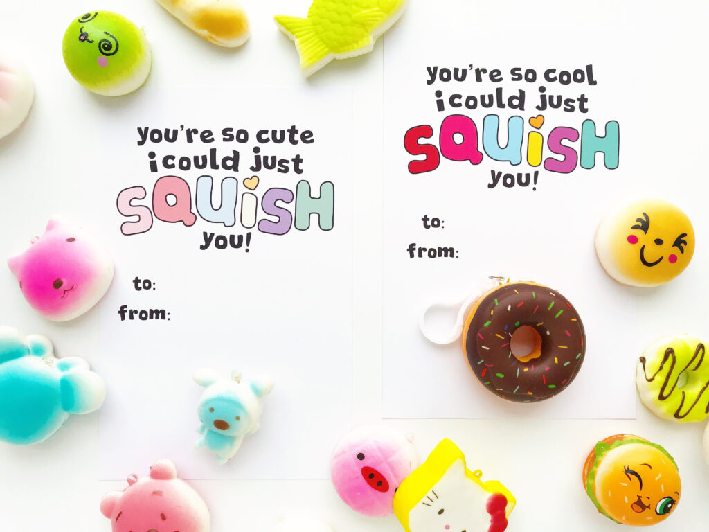 CLASS VALENTINE FREE PRINTABLE SQUISHIES