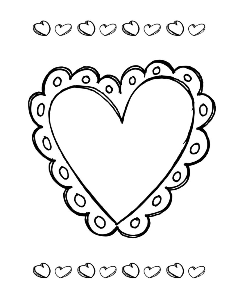 Color Your Heart Out Valentine Free Printable