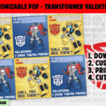 Customizable Transformer Valentines Printable Valentine s Day Cards