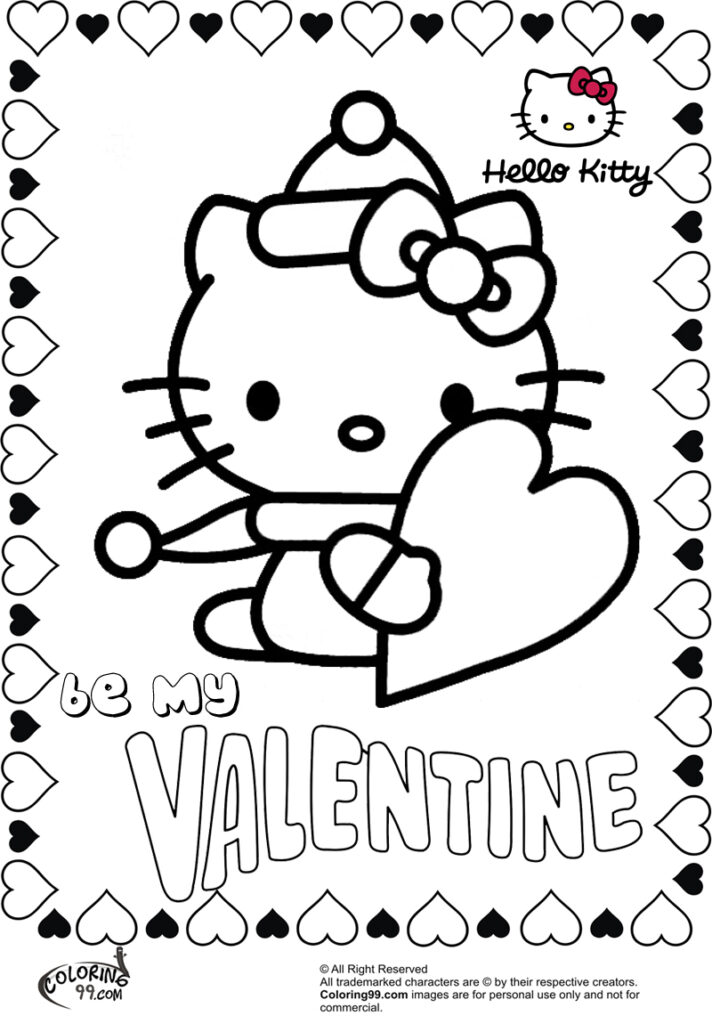 Cute Printable Valentines Coloring Pages