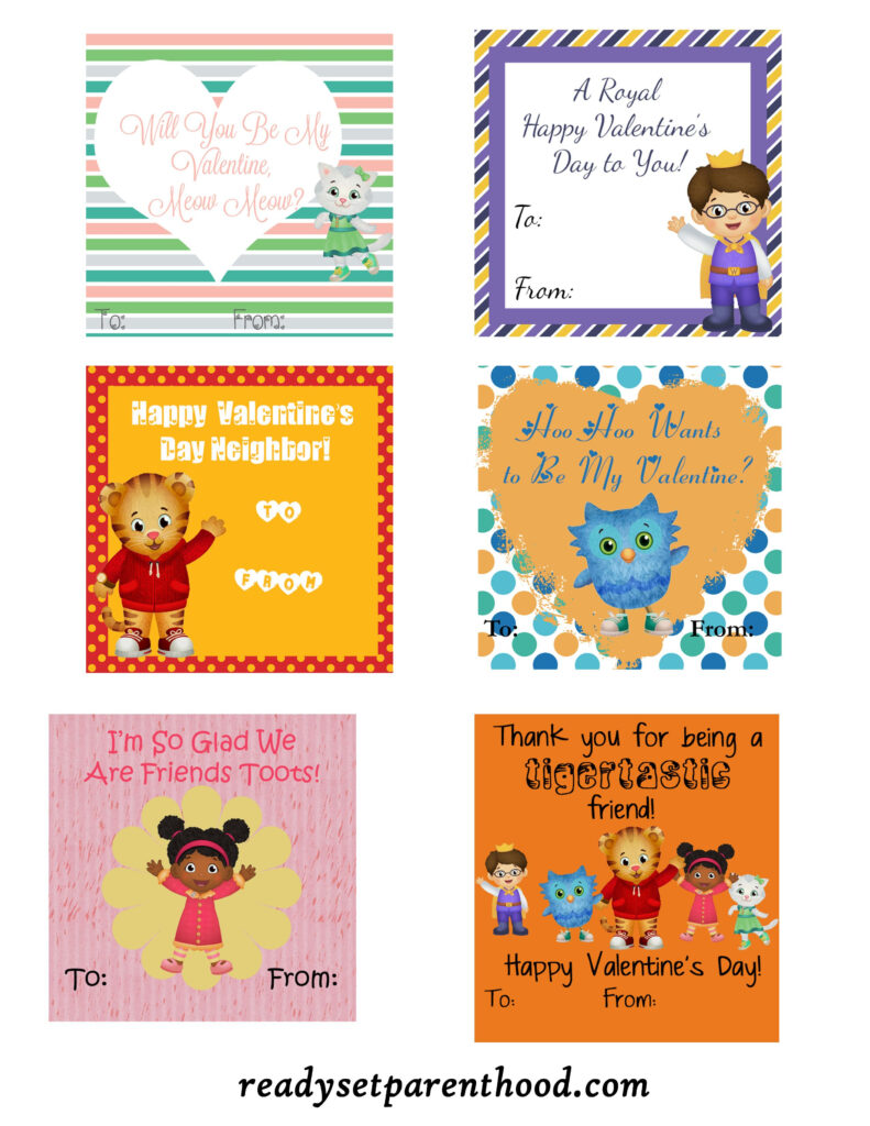 Daniel Tiger Valentines Free Printable Valentines For Kids