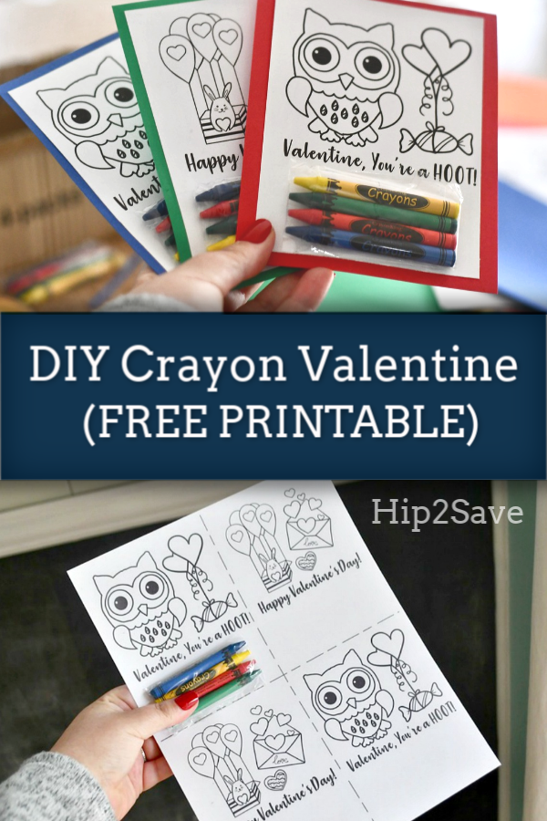 DIY Crayon Valentines Free Printable Included Crayon Valentines 