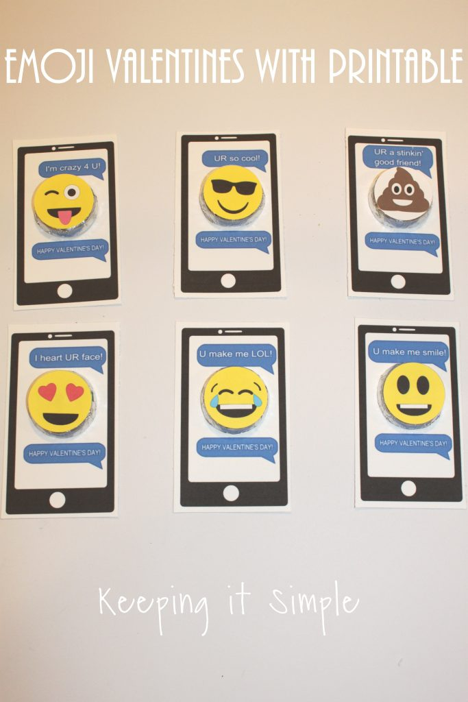 Emoji Valentines With Printable Keeping It Simple
