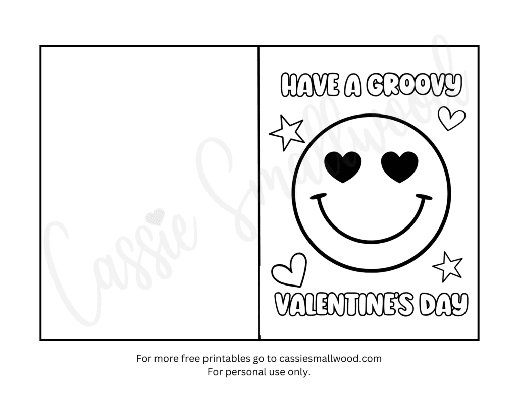 Foldable Printable Valentine s Day Coloring Card Cassie Smallwood