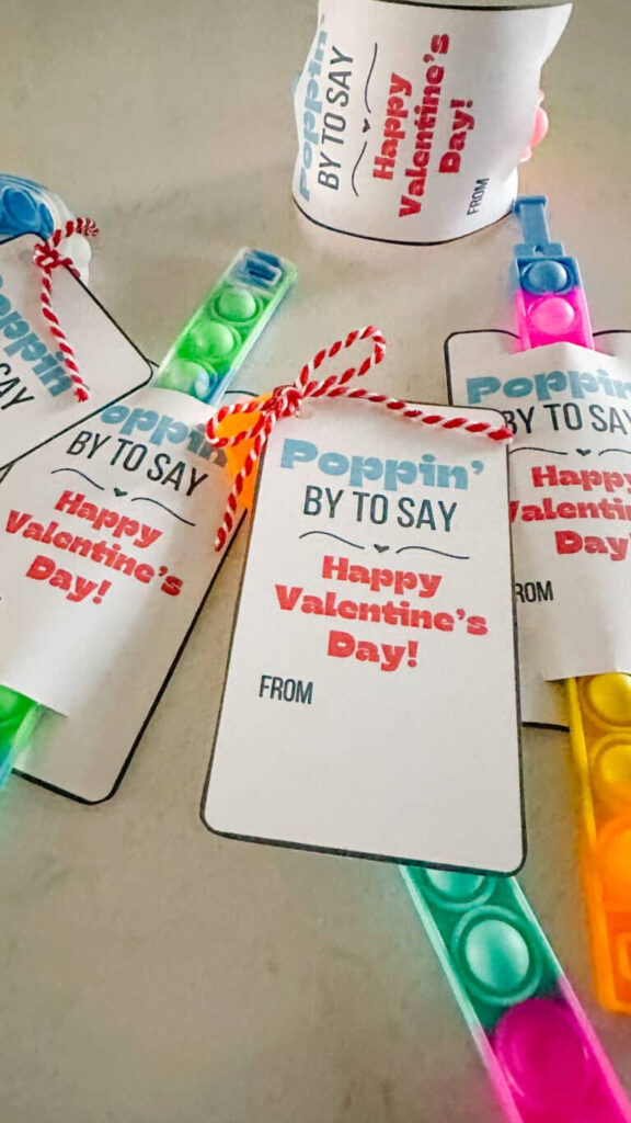 Free Editable Pop It Bracelet Valentine Printable The Keele Deal